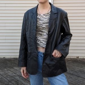Vintage Black Leather Jacket